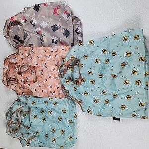 Reusable Fun Print Grocery Bags 8 Total